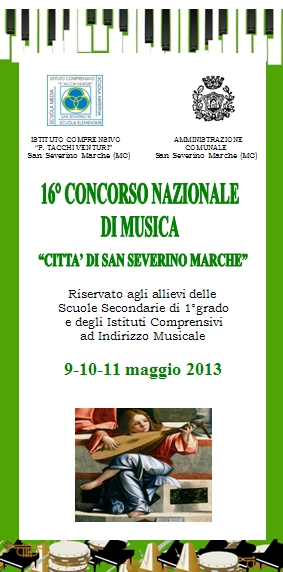 Concorso Musicale 2013 frontespizio